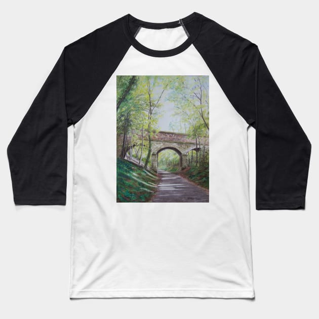 Walk on the Nutbrook nature trail Baseball T-Shirt by thryngreen